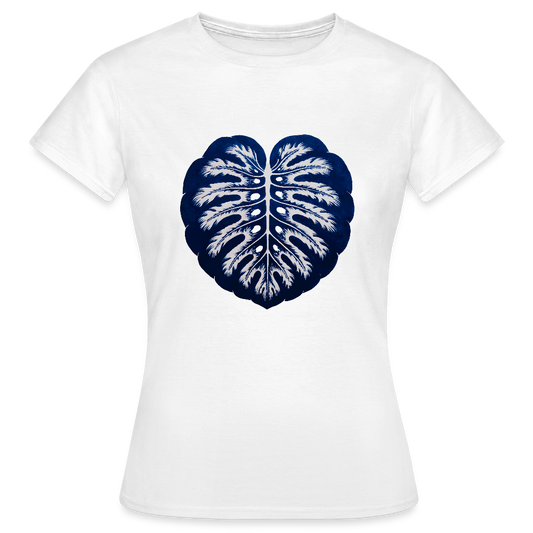 Indigo Monstera - Frauen T-Shirt - by Artful Alchemist