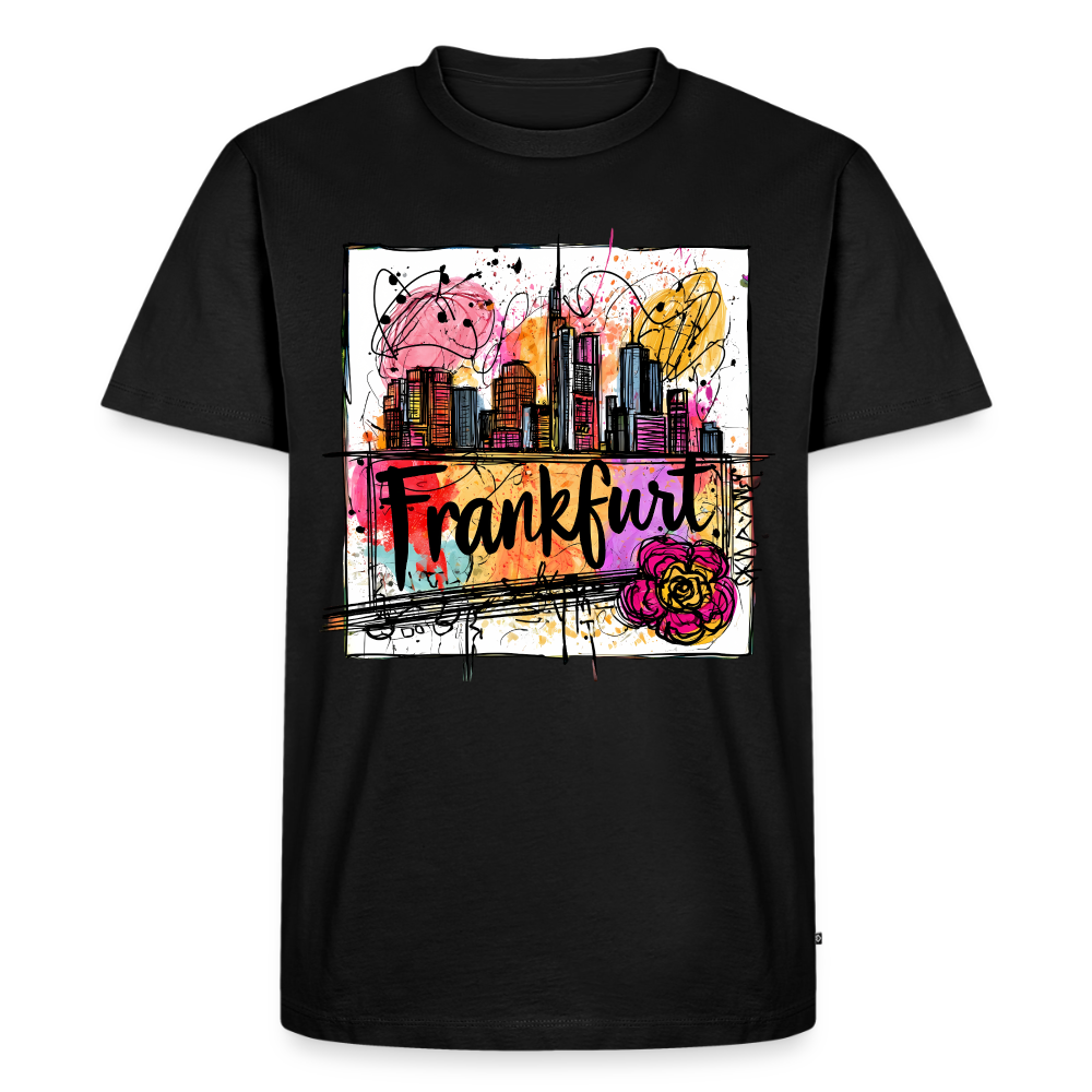 Frankfurt Skyline - Männer Premium T-Shirt - Schwarz