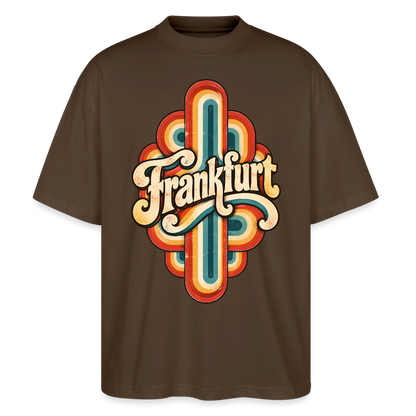 Frankfurt Retro – Oversized Unisex Bio T-Shirt - Dunkelbraun