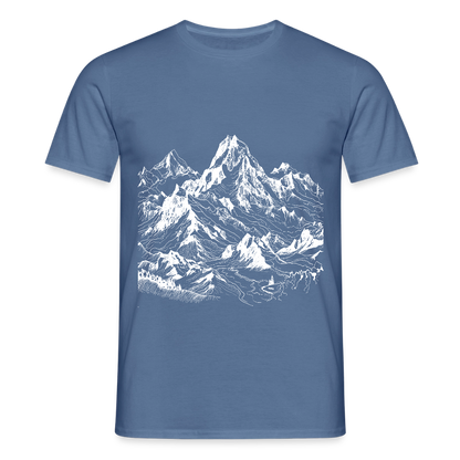 Alpine Peak – Minimalist Mountain - Männer T-Shirt - by Artful Alchemist