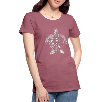Meeresschildkröte - Monochrom - Frauen Premium T-Shirt - by Artful Alchemist