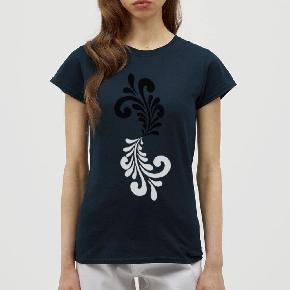 Bembel Ornamente schwarz/weiß - Frauen T-Shirt - Navy