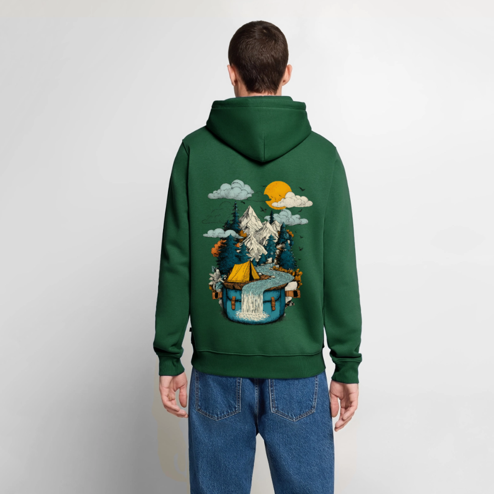 World in a Pack – Adventure Surrealism - Männer Premium Hoodie - by Artful Alchemist