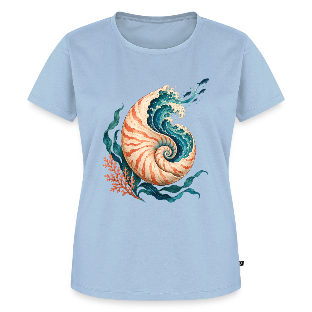 Nautilus Wave – Frauen Premium T-Shirt - Hellblau