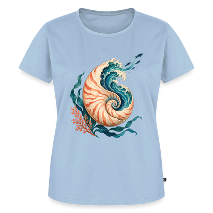 Nautilus Wave – Frauen Premium T-Shirt - Hellblau