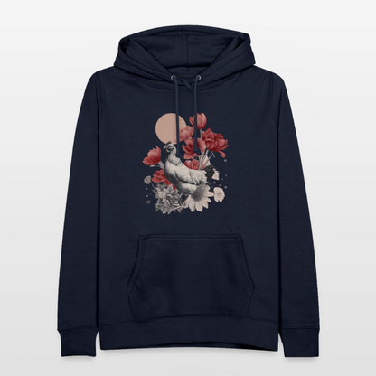 Vintage Boho Blossom Chicken - Frauen Hoodie - by Artful Alchemist