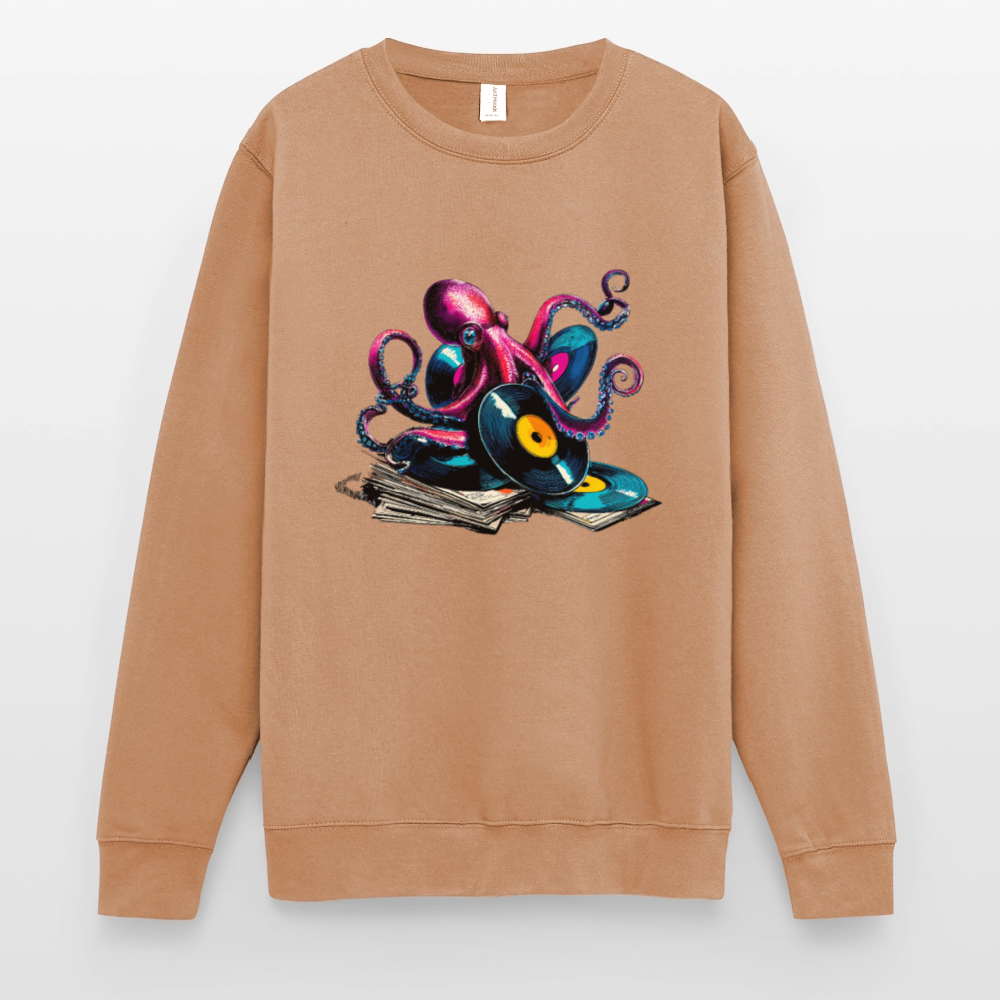 DJ Oktopus – Wenn Tiefsee auf Vinyl trifft - Unisex Pullover - Mocca