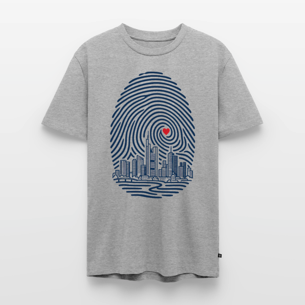 Frankfurt im Herzen – Männer Premium T-Shirt - Grau meliert