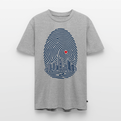 Frankfurt im Herzen – Männer Premium T-Shirt - Grau meliert