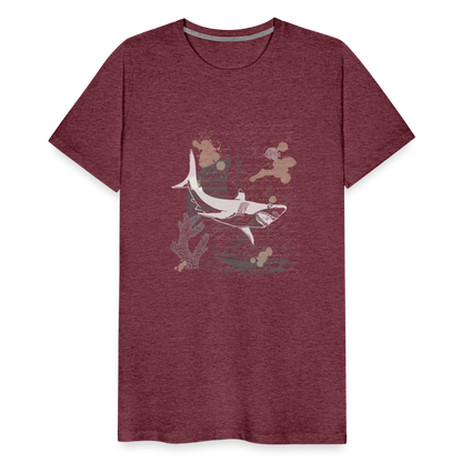 Vintage Steampunk Hai Motiv - Männer Premium T-Shirts - by Artful Alchemist
