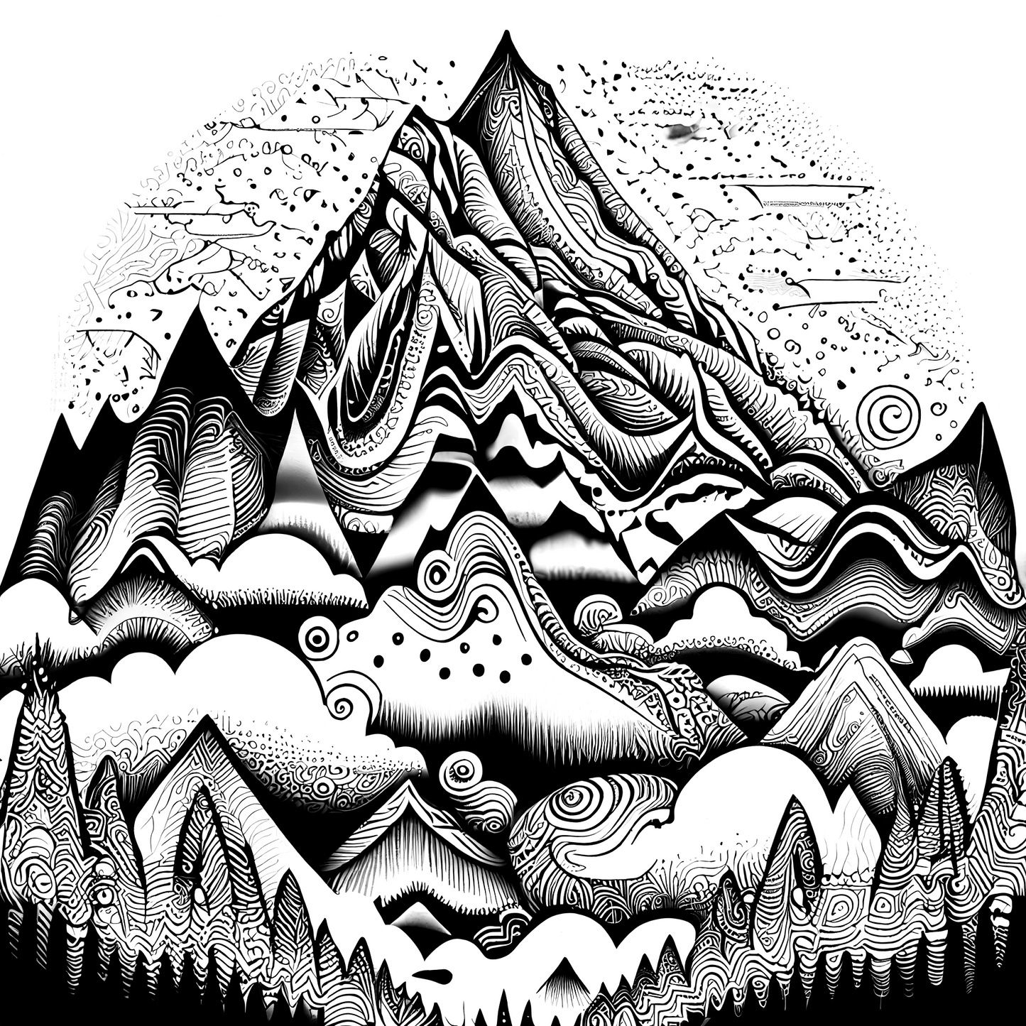 Psychedelisches Malbuch: für Erwachsene - Kreative Entspannung & Stressabbau