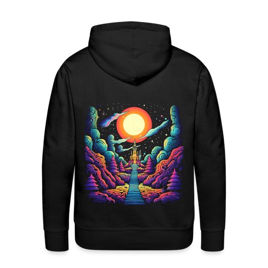 Treppe zum Himmel - Psychedelisches Schloss - Men’s Premium Hoodie - Schwarz