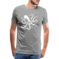 Cooler Oktopus Kraken - T-Shirt Herren - Grau meliert