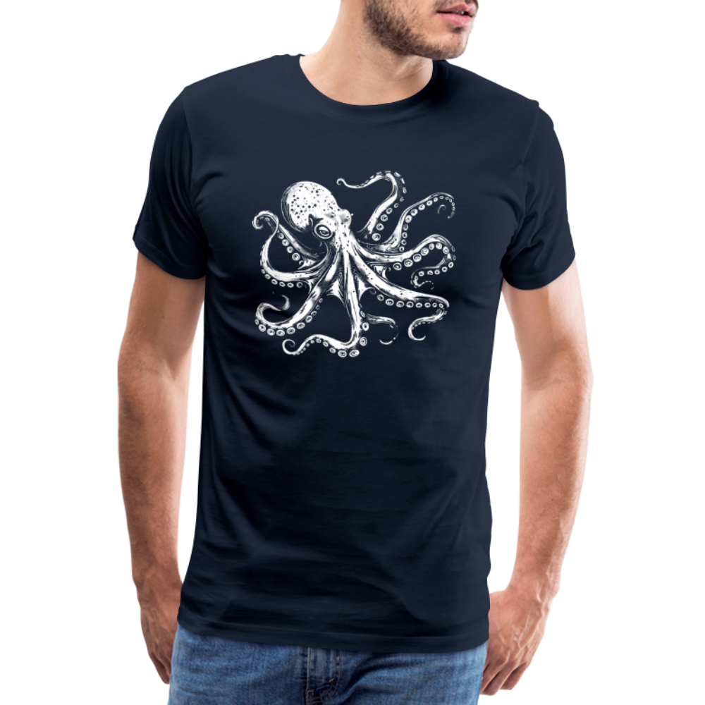 Cooler Oktopus Kraken - T-Shirt Herren - Navy