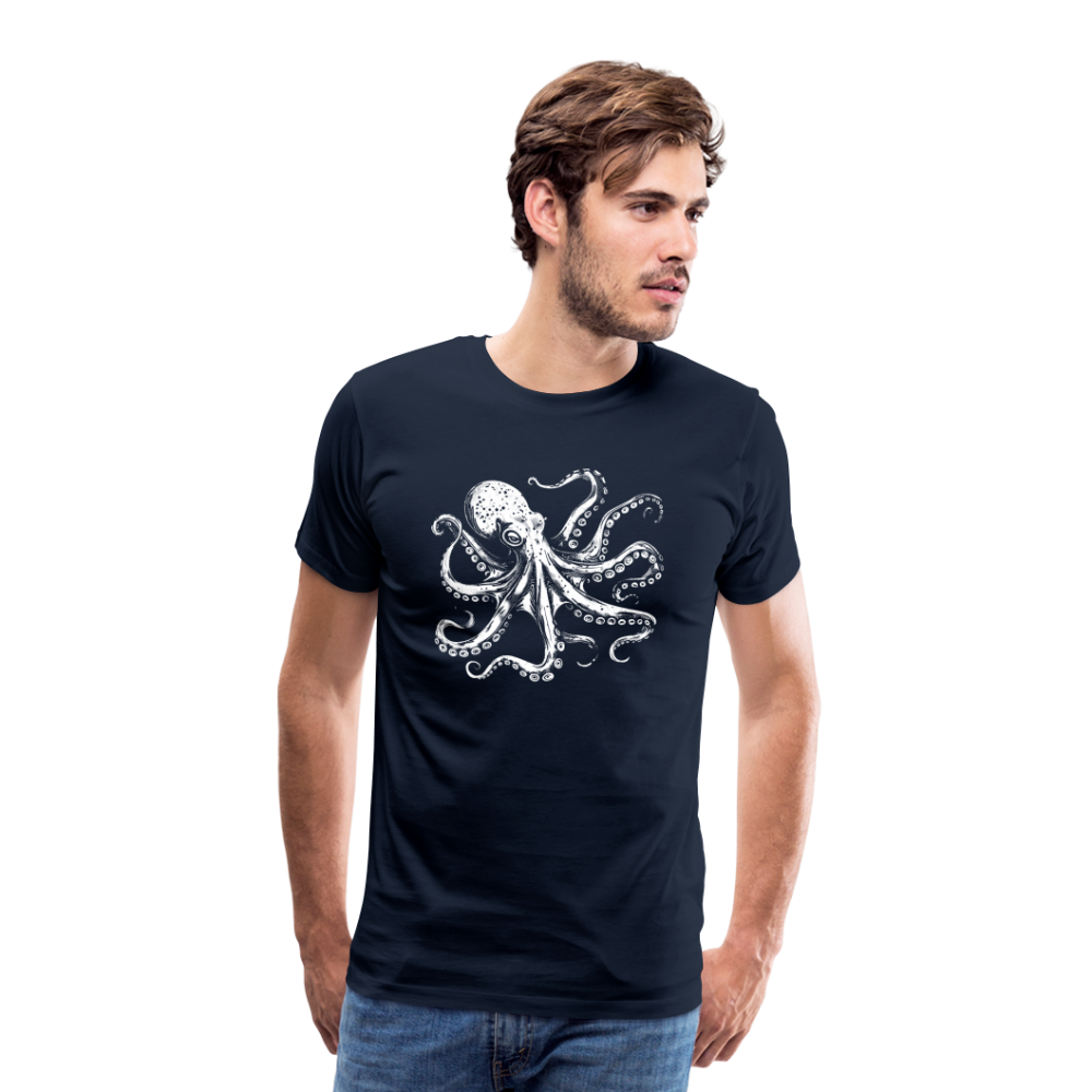 Cooler Oktopus Kraken - T-Shirt Herren - Navy