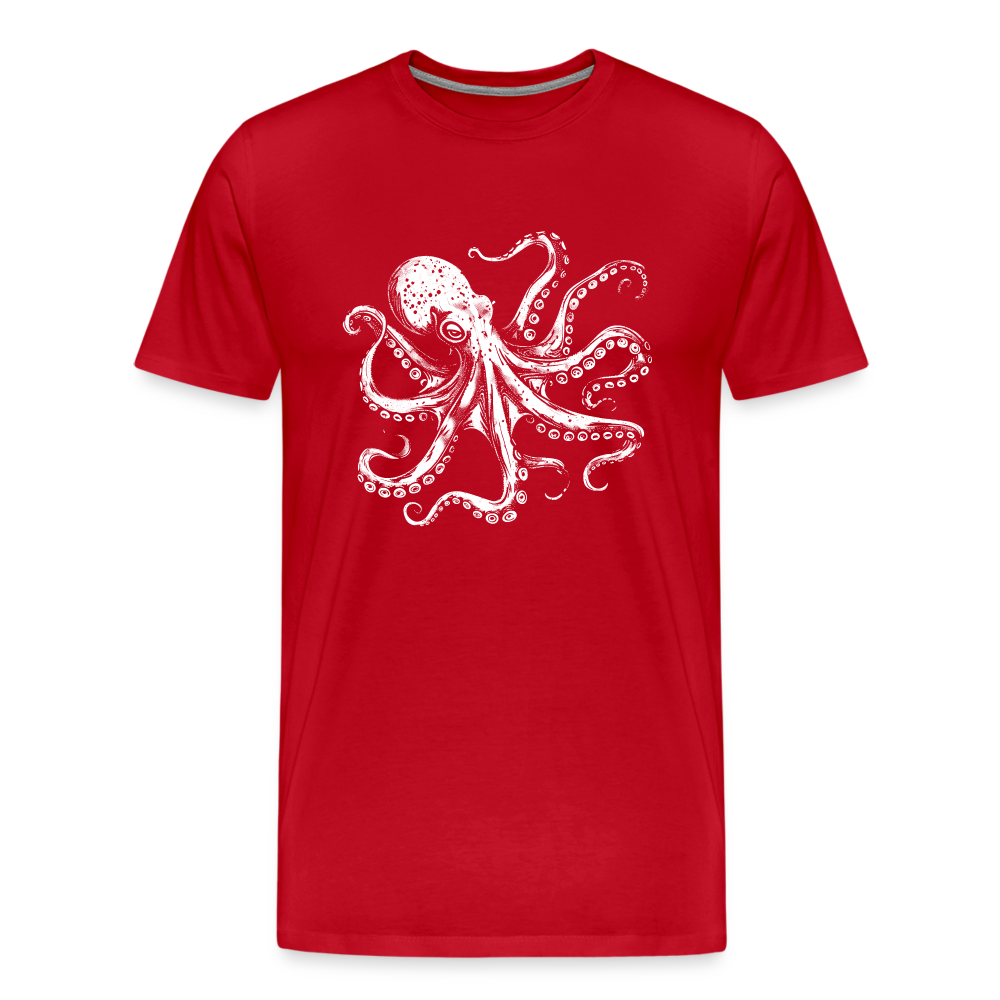 Cooler Oktopus Kraken - T-Shirt Herren - Rot