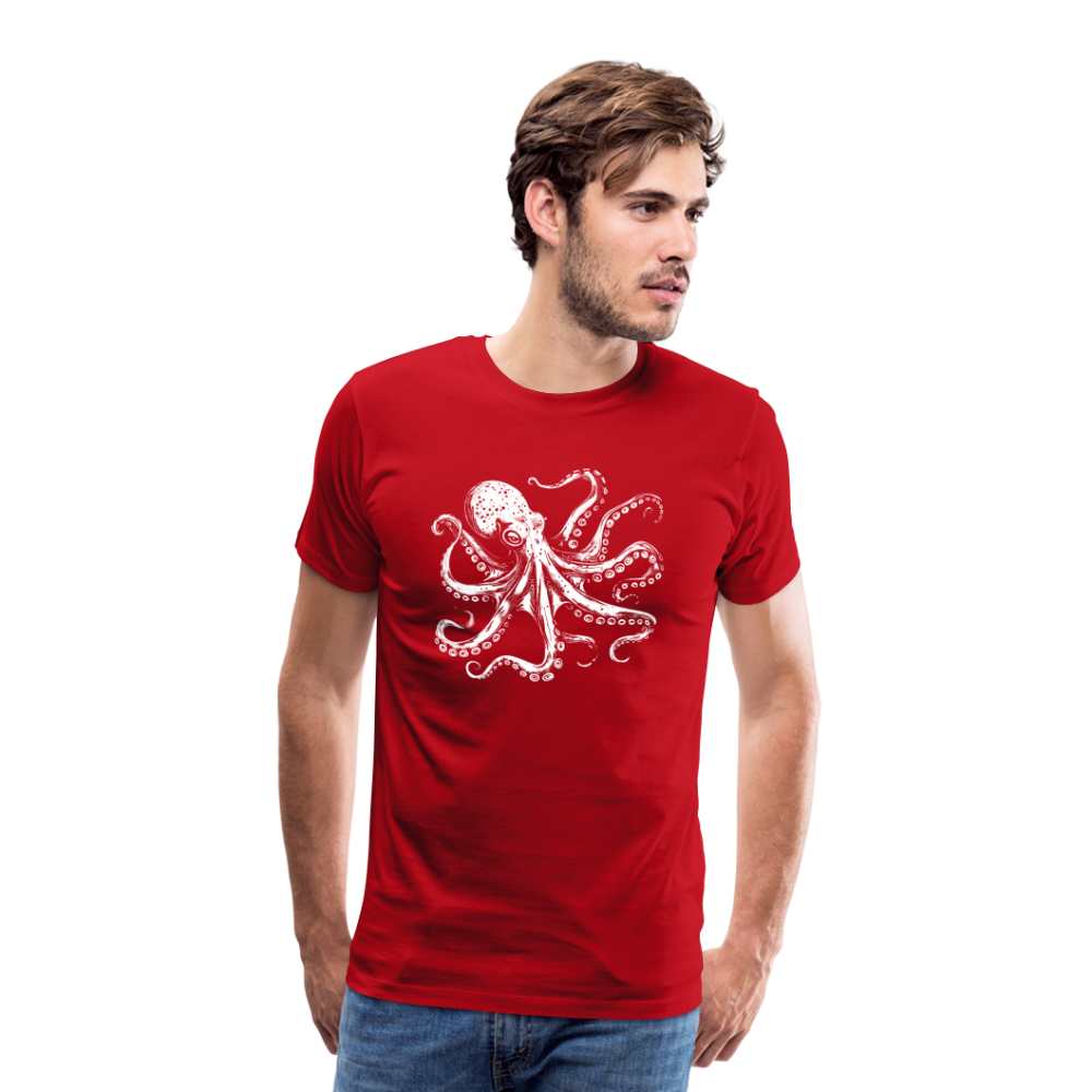 Cooler Oktopus Kraken - T-Shirt Herren - Rot