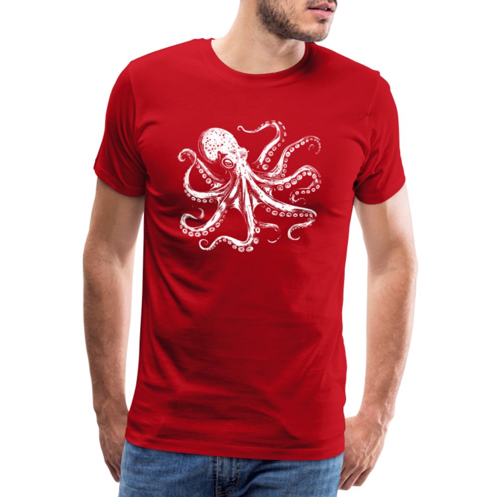 Cooler Oktopus Kraken - T-Shirt Herren - Rot