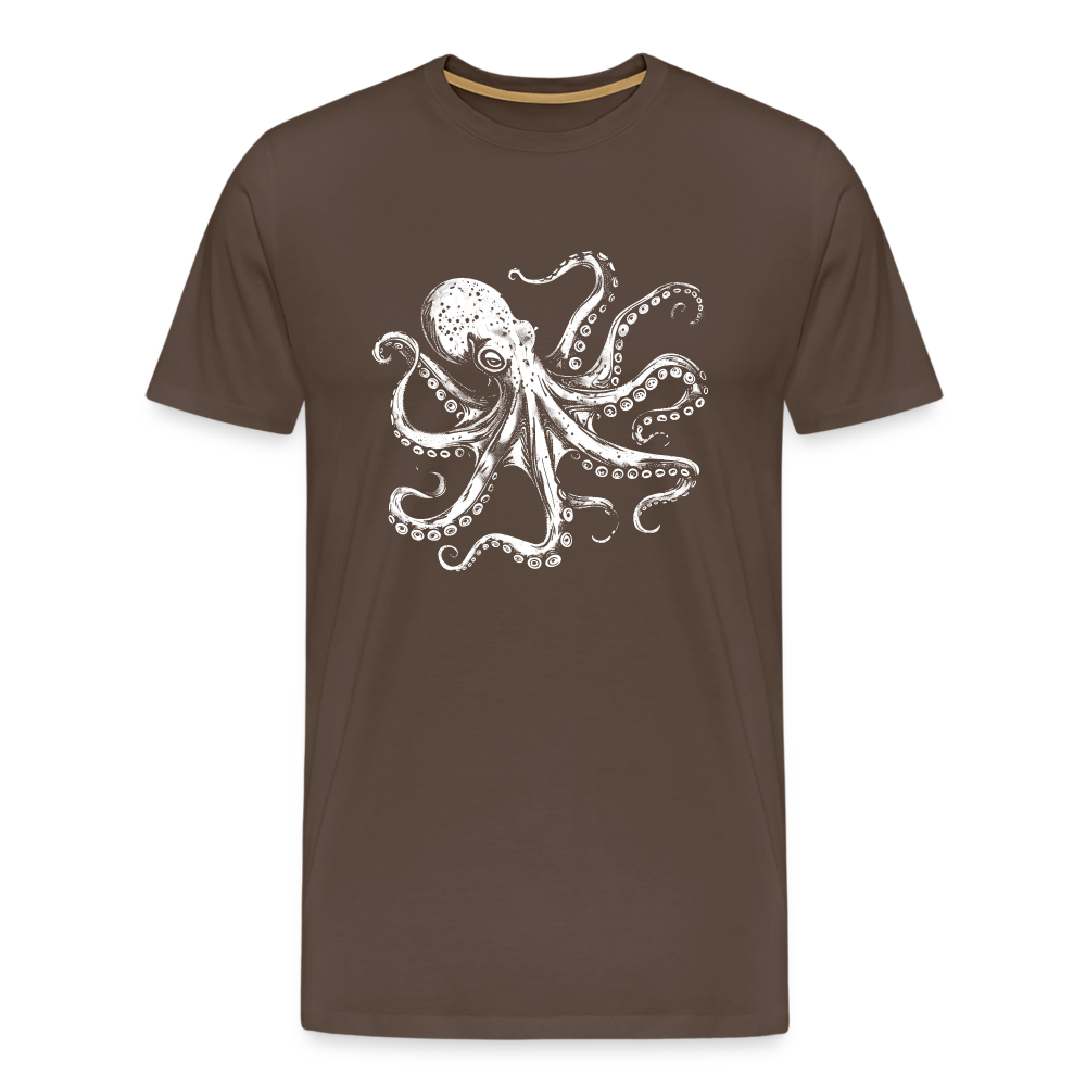 Cooler Oktopus Kraken - T-Shirt Herren - Edelbraun