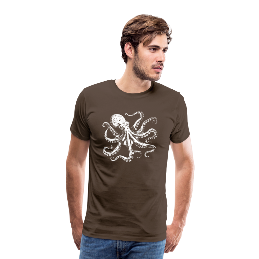 Cooler Oktopus Kraken - T-Shirt Herren - Edelbraun