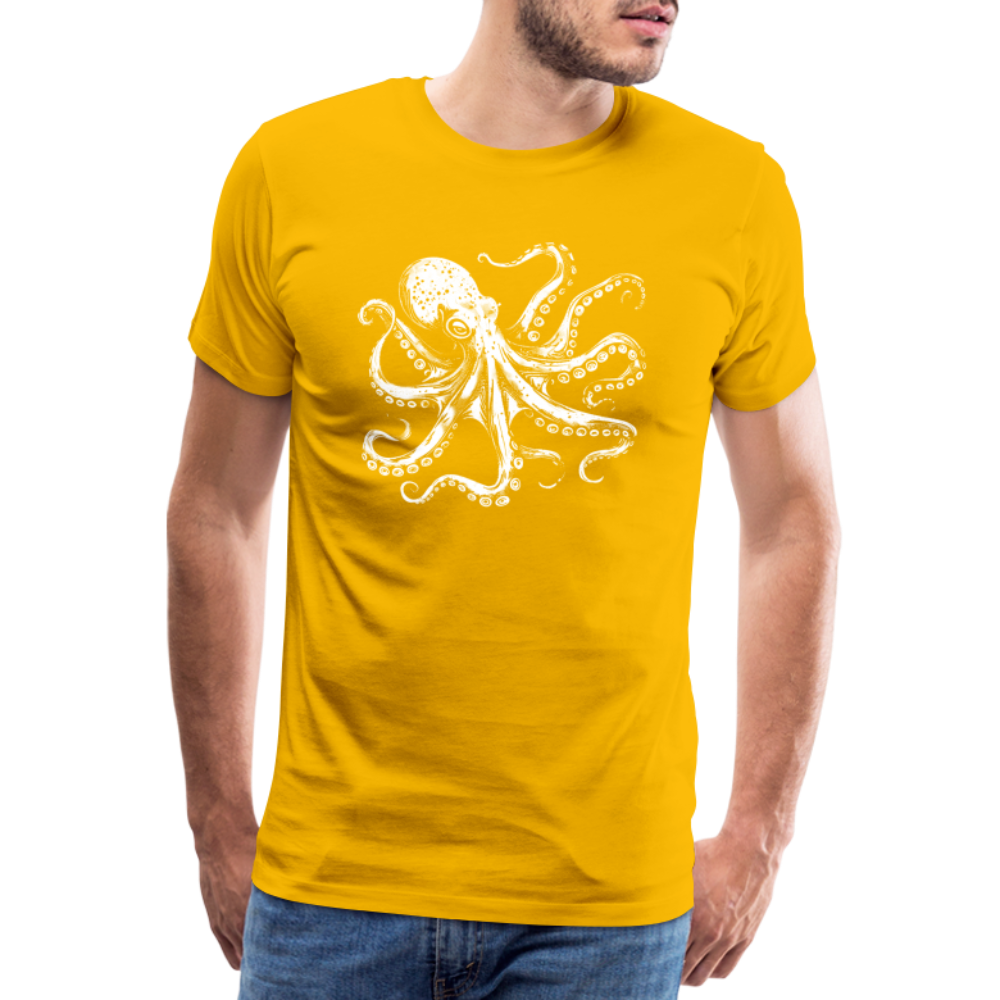 Cooler Oktopus Kraken - T-Shirt Herren - Sonnengelb