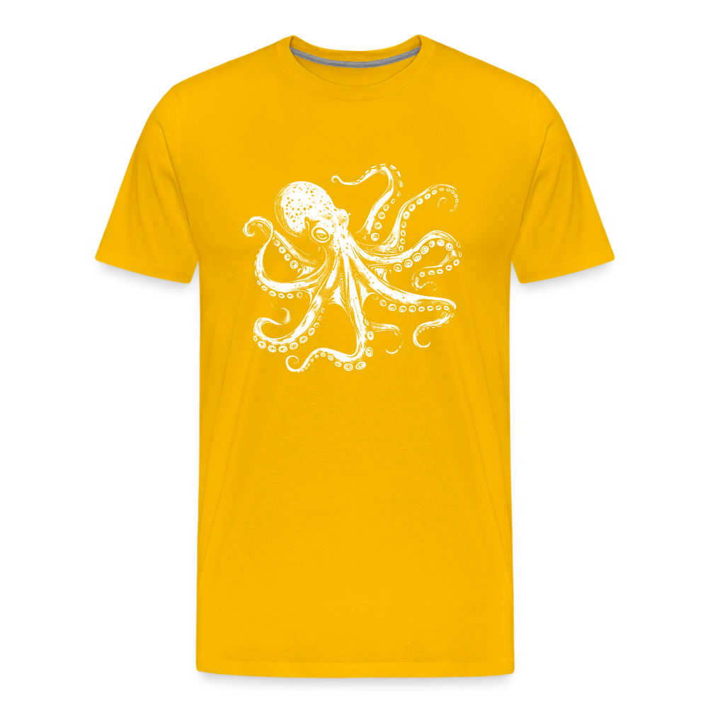 Cooler Oktopus Kraken - T-Shirt Herren - Sonnengelb