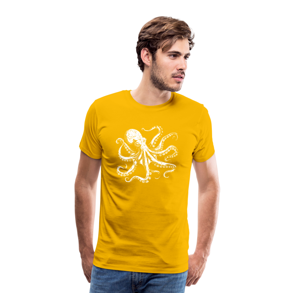 Cooler Oktopus Kraken - T-Shirt Herren - Sonnengelb