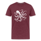 Cooler Oktopus Kraken - T-Shirt Herren - Bordeauxrot meliert