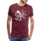 Cooler Oktopus Kraken - T-Shirt Herren - Bordeauxrot meliert