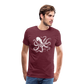 Cooler Oktopus Kraken - T-Shirt Herren - Bordeauxrot meliert