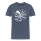 Cooler Oktopus Kraken - T-Shirt Herren - Blau meliert