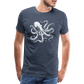 Cooler Oktopus Kraken - T-Shirt Herren - Blau meliert