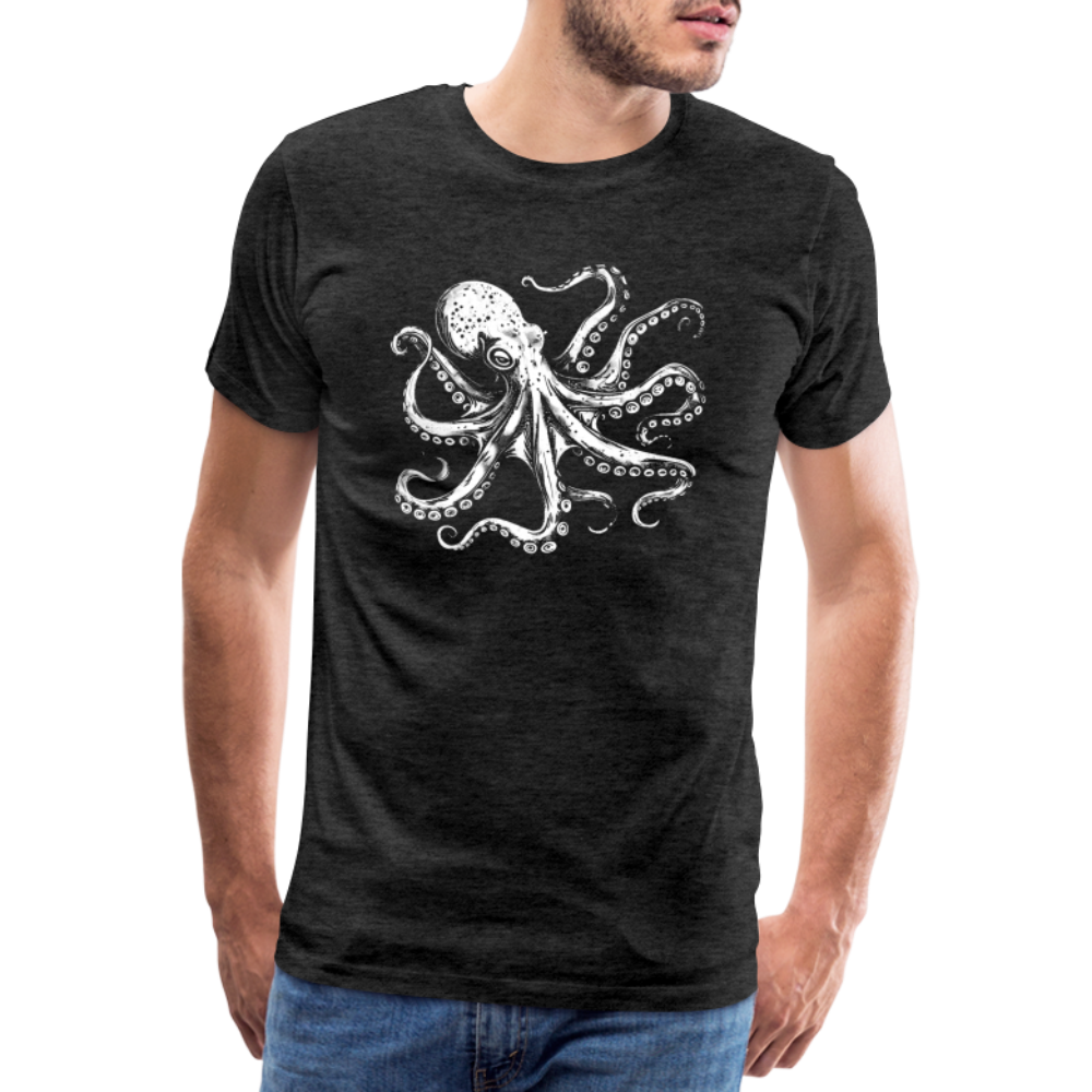 Cooler Oktopus Kraken - T-Shirt Herren - Anthrazit