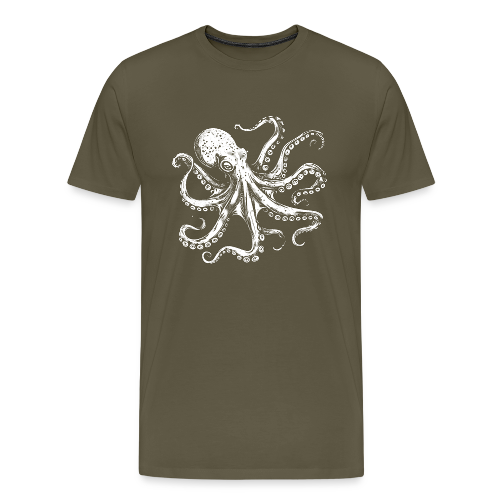 Cooler Oktopus Kraken - T-Shirt Herren - Khaki