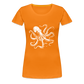 Coole Oktopus Kraken Illustration in weiß - Orange