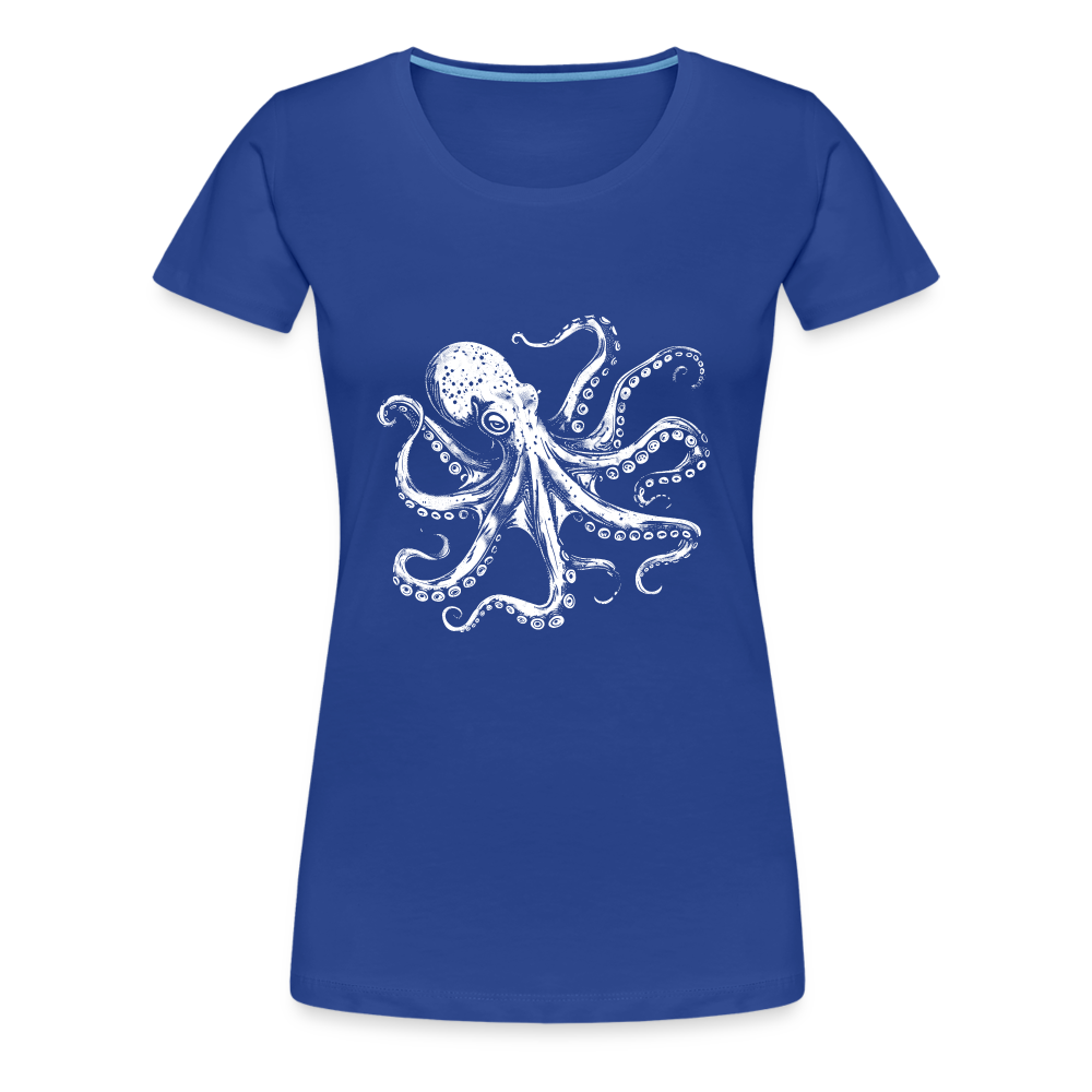 Coole Oktopus Kraken Illustration in weiß - Königsblau