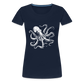 Coole Oktopus Kraken Illustration in weiß - Navy