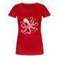 Coole Oktopus Kraken Illustration in weiß - Rot