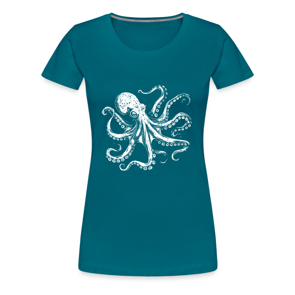 Coole Oktopus Kraken Illustration in weiß - Divablau