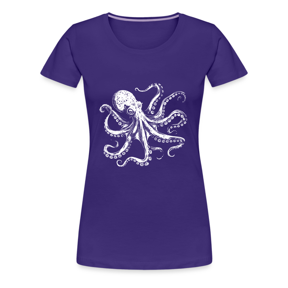 Coole Oktopus Kraken Illustration in weiß - Lila