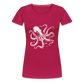 Coole Oktopus Kraken Illustration in weiß - dunkles Pink