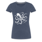 Coole Oktopus Kraken Illustration in weiß - Blau meliert