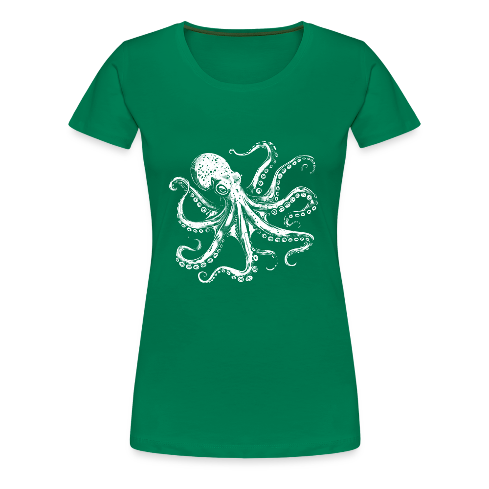 Coole Oktopus Kraken Illustration in weiß - Kelly Green