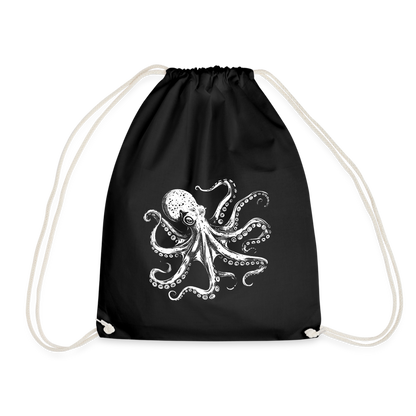 Coole Oktopus Kraken Illustration in weiß - Schwarz