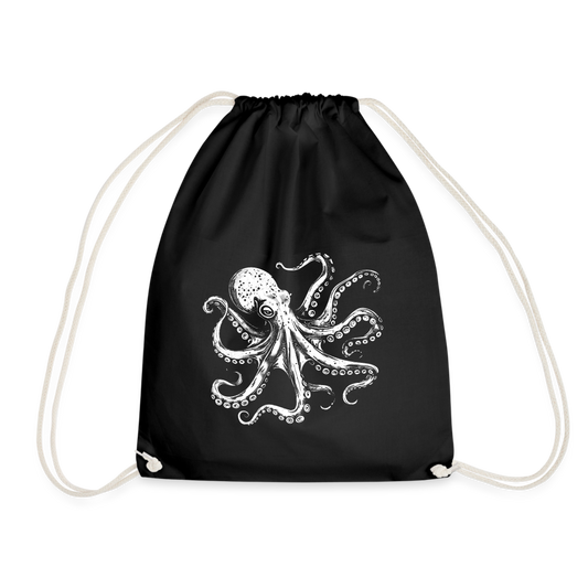 Coole Oktopus Kraken Illustration in weiß - Schwarz