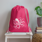 Coole Oktopus Kraken Illustration in weiß - Fuchsia