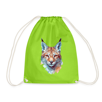 Geometrischer Luchs in Wasserfarben Optik - Turnbeutel - by Artful Alchemist