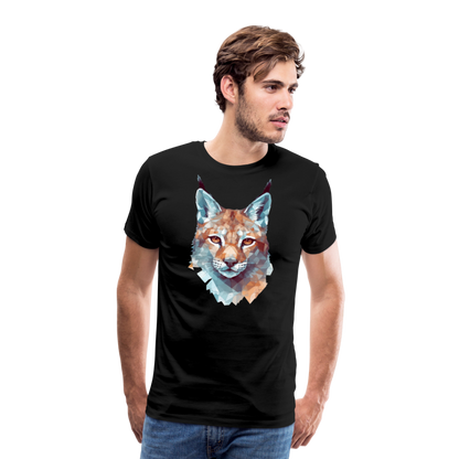 Geometrischer Luchs in Wasserfarben Optik - T-Shirt Männer - by Artful Alchemist