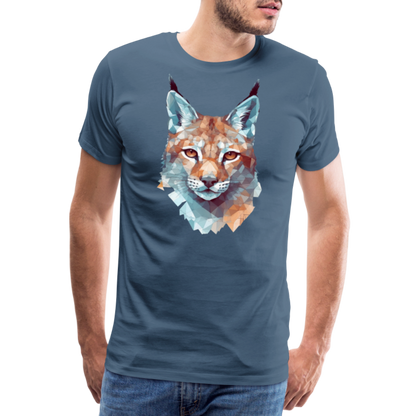 Geometrischer Luchs in Wasserfarben Optik - T-Shirt Männer - by Artful Alchemist