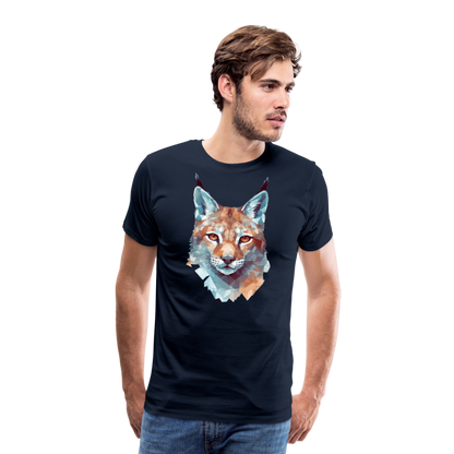 Geometrischer Luchs in Wasserfarben Optik - T-Shirt Männer - by Artful Alchemist